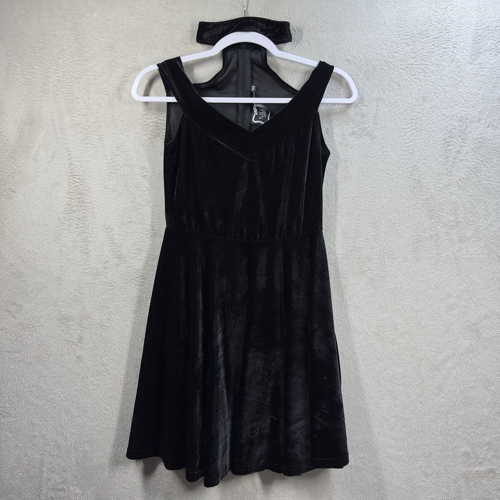 Killstar‎ Dress Velvet Dress Size XS Choker  Witchy Whimsigoth Black Goth